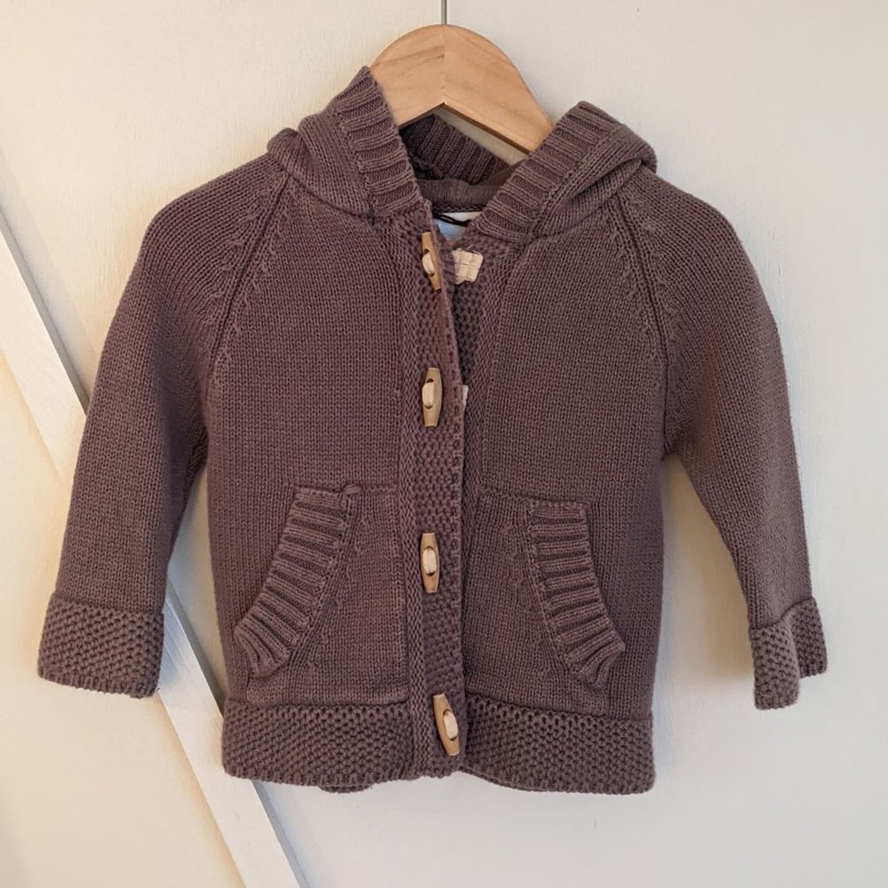 Beba Bean -  Grey Cardigan - 6-12 Months